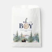 Oh Boy Lumberjack Woodland Forest Beer Baby shower Bedankzakje (Voorkant)