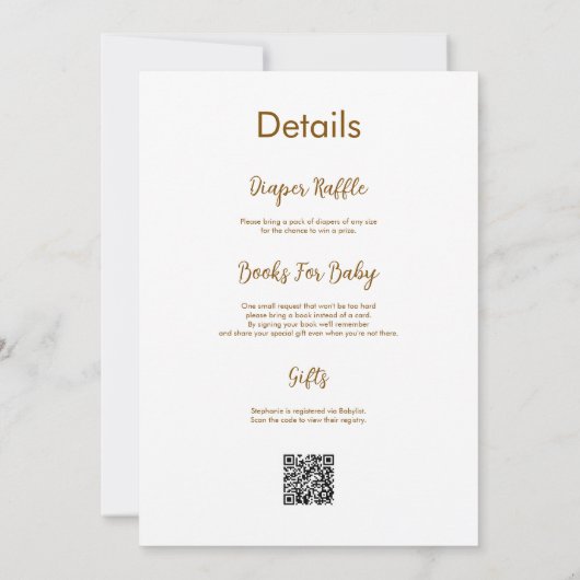 Oh Boy Mallard Duck Baby shower QR-code Kaart (Achterkant)