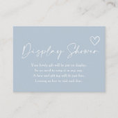 Oh Boy Minimalist Baby shower Display Shower Informatiekaartje (Voorkant)