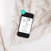 Oh Boy minimalistisch Baby shower Kaart