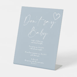 Oh Boy Minimalistisch Baby shower zeg geen Baby Reclamebord Met Voetstuk