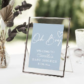 Oh Boy minimalistisch modern Baby shower Poster