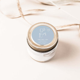 Oh Boy minimalistisch modern Baby shower Ronde Sticker