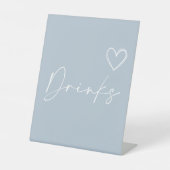 Oh Boy minimalistische Baby shower Drinken Reclamebord Met Voetstuk (Voorkant)