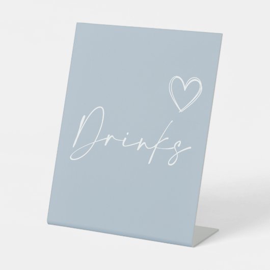 Oh Boy minimalistische Baby shower Drinken Reclamebord Met Voetstuk (Voorkant)