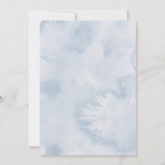 Oh Boy Modern Blue Ballon Baby shower Kaart (Achterkant)