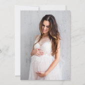 Oh Boy Modern Photo Blue Baby Shower Kaart (Achterkant)