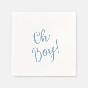 Oh Boy Modern Schattige Blauw Jongen Baby shower Servet