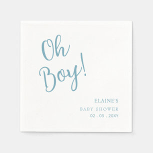 Oh Boy Modern Schattige Blauw Jongen Baby shower Servet