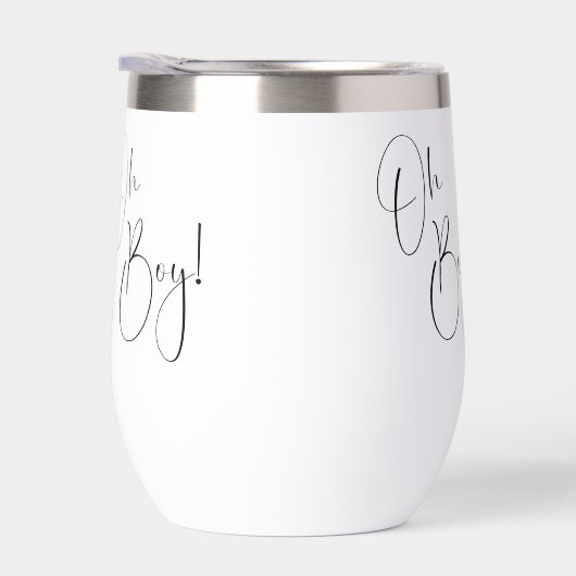 Oh Boy Modern Script Baby shower (Rechts)