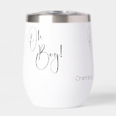 Oh Boy Modern Script Baby shower (Voorkant)