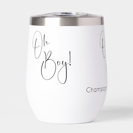 Oh Boy Modern Script Baby shower (Voorkant)