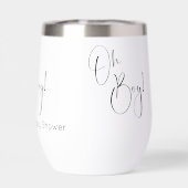 Oh Boy Modern Script Baby shower (Achterkant)