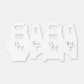Oh Boy Modern Script Baby shower Bedankt Bedankdoosjes (Uitgevouwen)