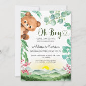 Oh Boy Mountain Beer Baby Boy Shower Kaart (Voorkant)