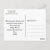 Oh Boy Mustache Baby shower Bedankt Briefkaart (Achterkant)