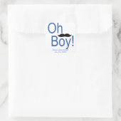 Oh Boy Mustache Baby shower Sticker (Tas)
