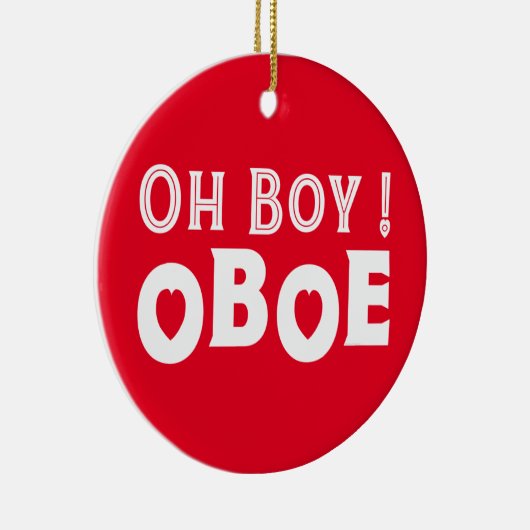 Oh Boy Oboe Keramisch Ornament (Rechts)