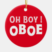 Oh Boy Oboe Keramisch Ornament (Voorkant)