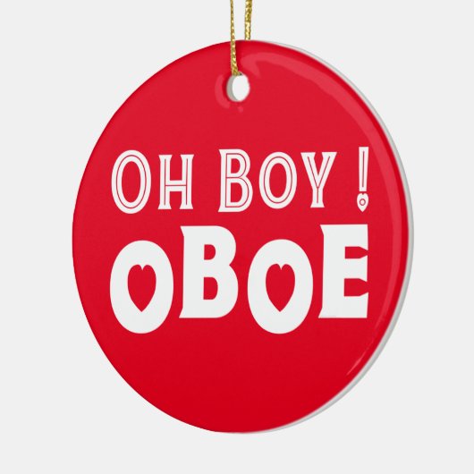 Oh Boy Oboe Keramisch Ornament (Links)