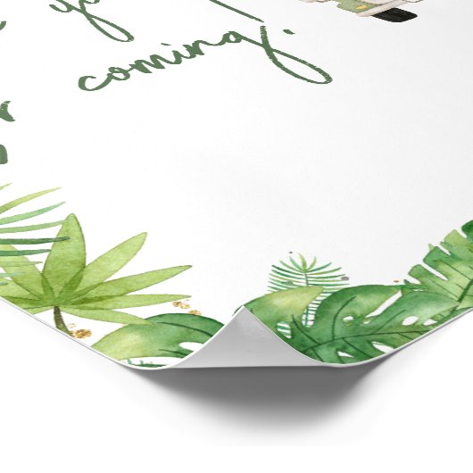 Oh Boy Oerwoud Safari Baby Bedankt voor uw komst Poster (Hoek)