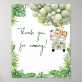 Oh Boy Oerwoud Safari Baby Bedankt voor uw komst Poster (Voorkant)