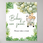 Oh Boy Oerwoud Safari Baby shower Baby's zijn zoet Poster (Voorkant)