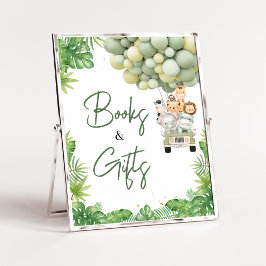 Oh Boy Oerwoud Safari Baby shower Boeken en gesche Poster