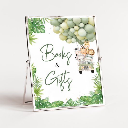 Oh Boy Oerwoud Safari Baby shower Boeken en gesche Poster