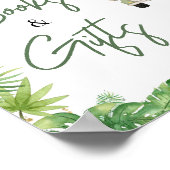 Oh Boy Oerwoud Safari Baby shower Boeken en gesche Poster (Hoek)