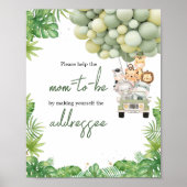 Oh Boy Oerwoud Safari Baby shower Envelope Station Poster (Voorkant)