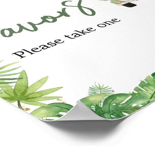 Oh Boy Oerwoud Safari Baby shower gunsten Poster (Hoek)