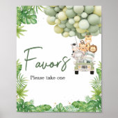 Oh Boy Oerwoud Safari Baby shower gunsten Poster (Voorkant)