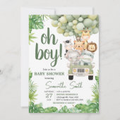 Oh Boy Oerwoud Safari Baby shower Kaart (Voorkant)