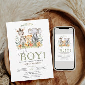 Oh Boy Oerwoud Safari Baby shower Kaart