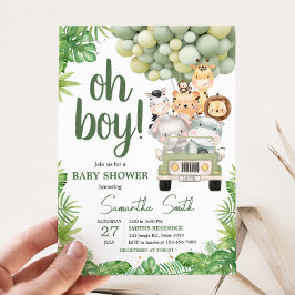 Oh Boy Oerwoud Safari Baby shower Kaart