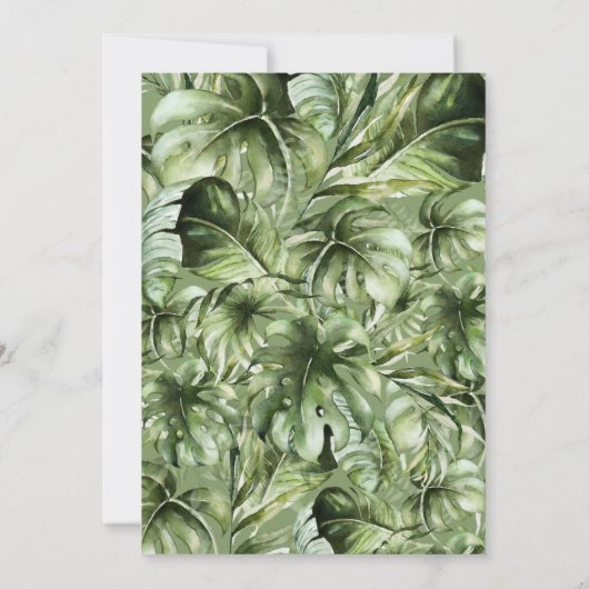 Oh Boy Oerwoud Safari Baby shower Kaart (Achterkant)