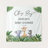 Oh Boy Oerwoud Safari Baby shower Tapestry Wandkleed (Voorkant)