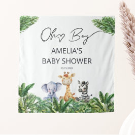 Oh Boy Oerwoud Safari Baby shower Tapestry Wandkleed