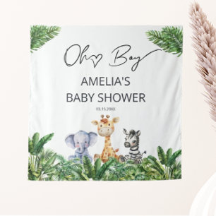 Oh Boy Oerwoud Safari Baby shower Tapestry Wandkleed