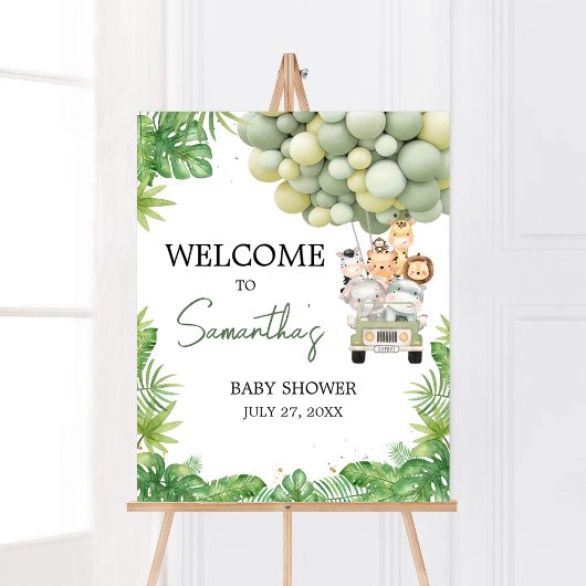 Oh Boy Oerwoud Safari Baby shower Welkom Poster