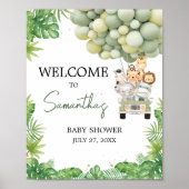 Oh Boy Oerwoud Safari Baby shower Welkom Poster (Voorkant)