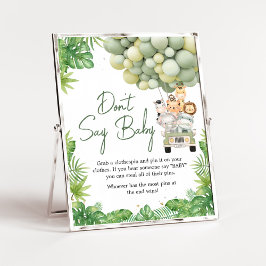 Oh Boy Oerwoud Safari Baby shower zeg niet Baby Poster