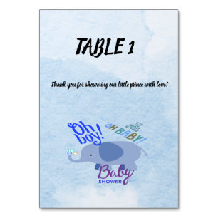 Oh boy! Oh Baby! Blauw Baby shower 2-tonige Blauwe Kaart