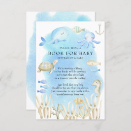 Oh Boy Onder het Zee Baby shower Boek voor Baby Informatiekaartje