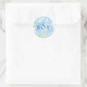 Oh Boy Onder het Zee Baby shower Favor Ronde Sticker (Tas)