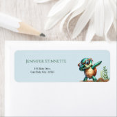 Oh Boy Onder het Zee Turtle Party gepersonaliseerd Etiket (Insitu)