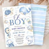 Oh Boy Onder Zee Oceaan Baby Shower Uitnodiging