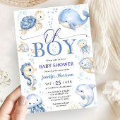 Oh Boy Onder Zee Oceaan Baby Shower Uitnodiging