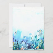 Oh Boy Onder Zee Sweet Whale Ocean Baby shower Kaart (Achterkant)